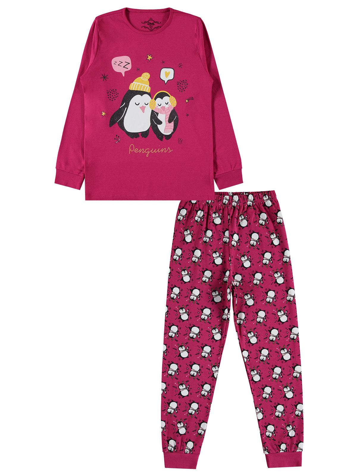Civil Girls Kız Çocuk Pijama Takımı 10-13 Yaş Açık Mürdüm