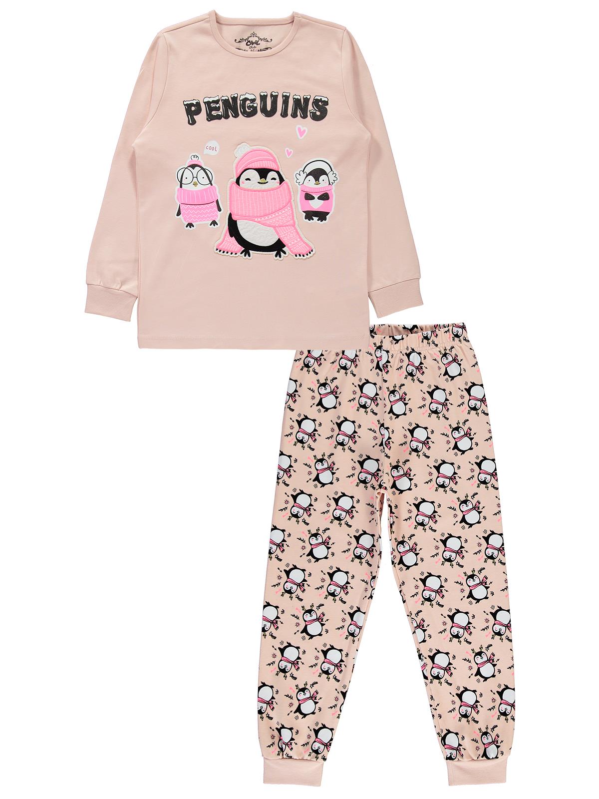 Civil Girls Kız Çocuk Pijama Takımı 6-9 Yaş Açık  Pudra