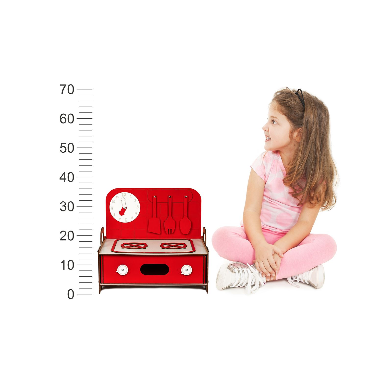 Hayal Oyuncak Montessori Ahşap Mutfak Oyun Evi Ocak Portatif Oyuncak Seti