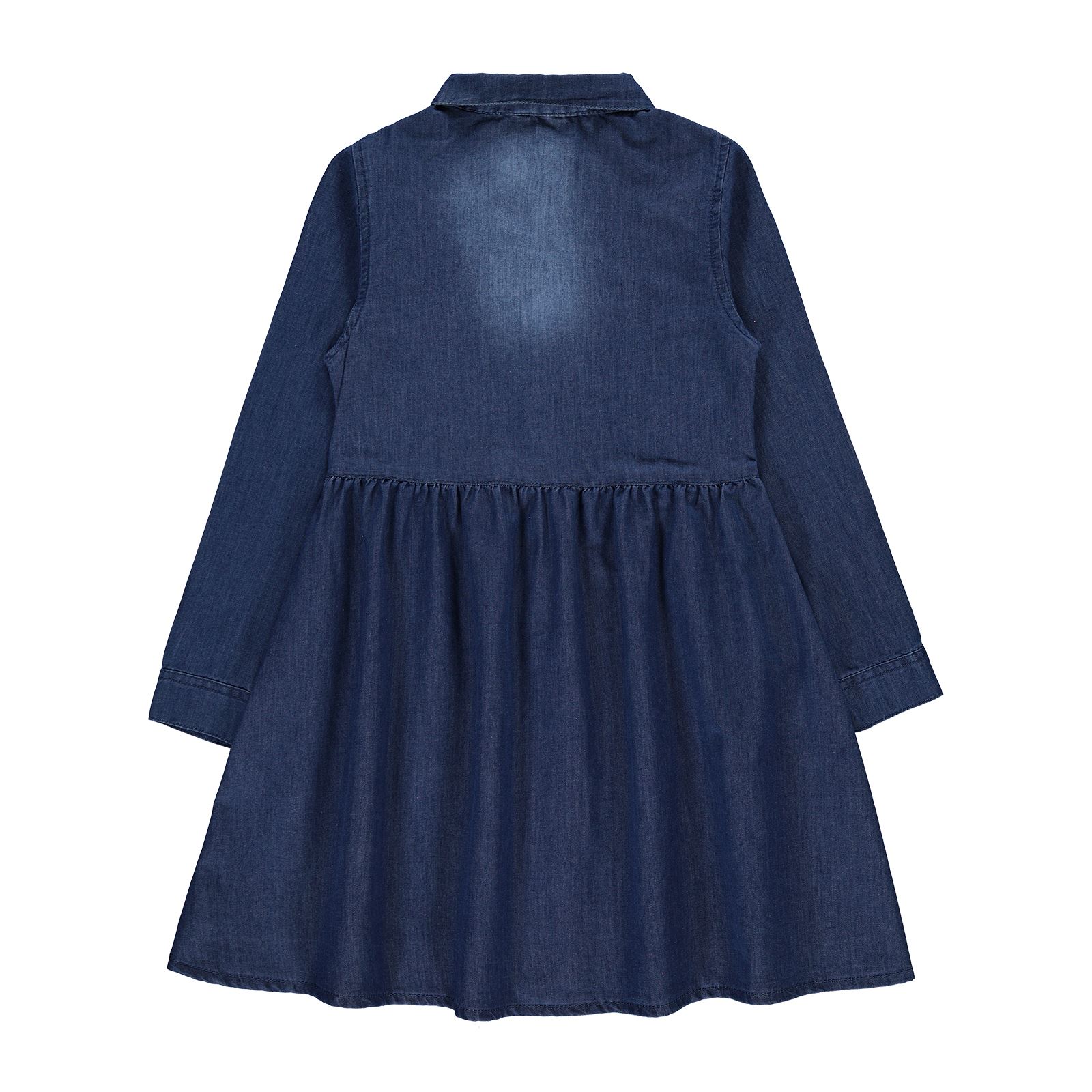 Civil Girls Kız Çocuk Kot Elbise 6-9 Yaş Mavi