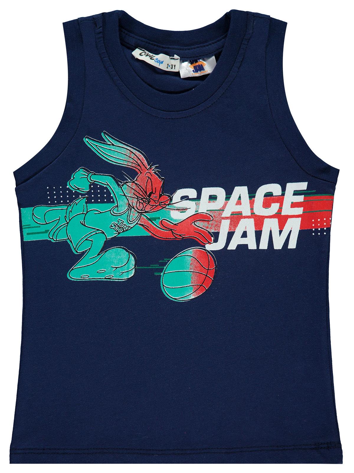 Space Jam Erkek Çocuk Tişört 2-5 Yaş Lacivert