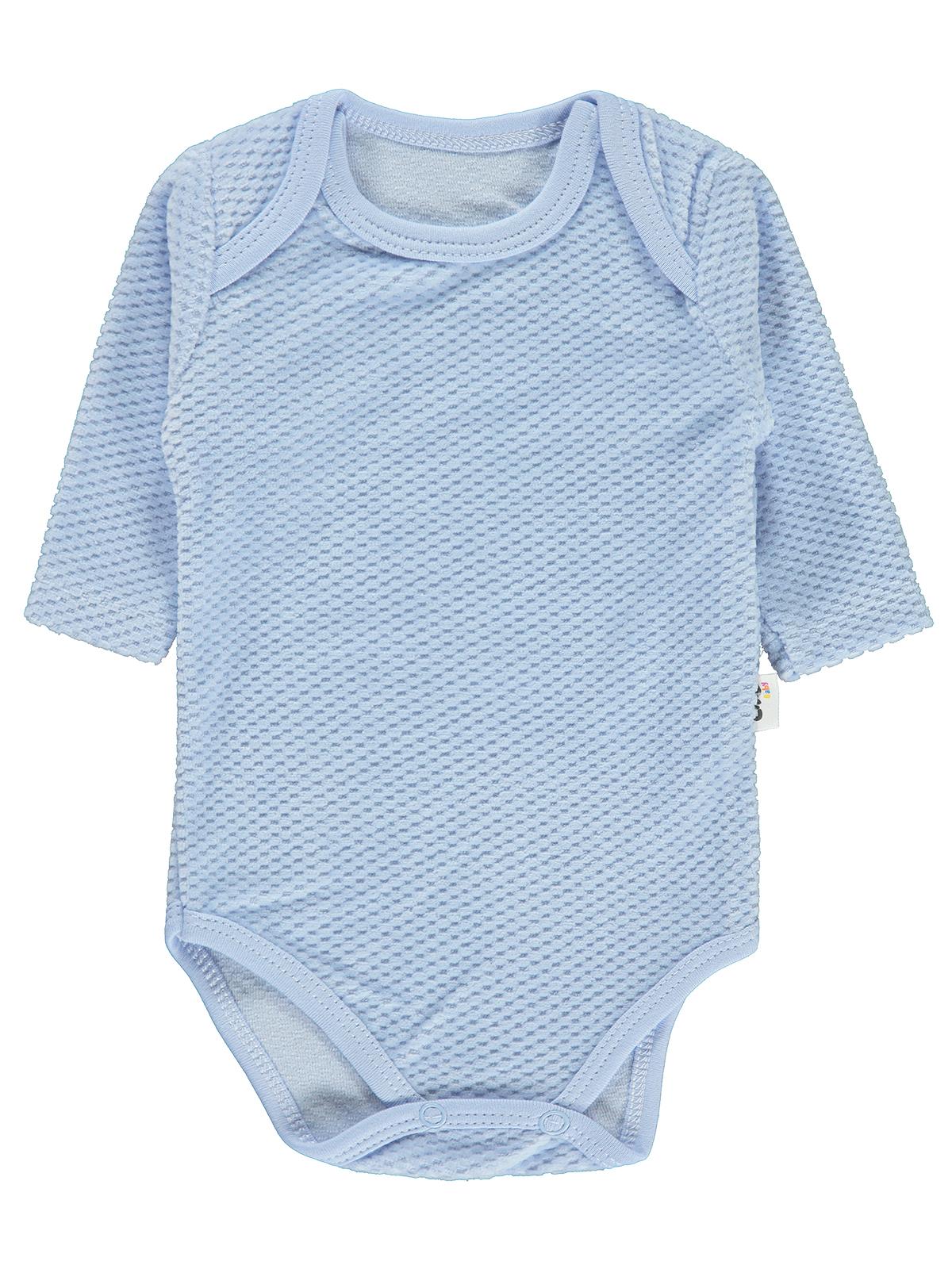 Civil Baby Erkek Bebek Çıtçıtlı Badi 0-12 Ay Mavi