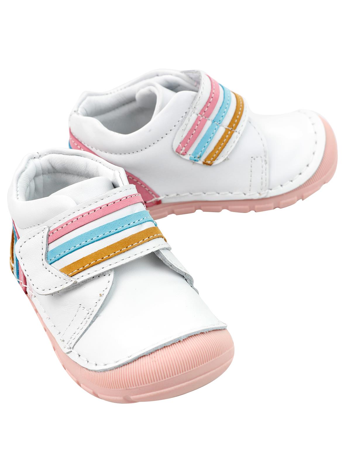 Civil Baby Kız Bebek Deri İlkadım Ayakkabısı19-21 Numara Beyaz