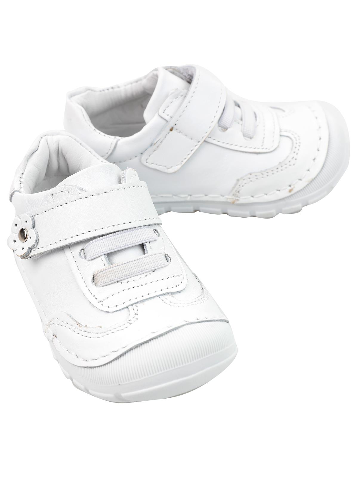 Civil Baby Kız Bebek Deri İlkadım Ayakkabısı19-21 Numara Beyaz