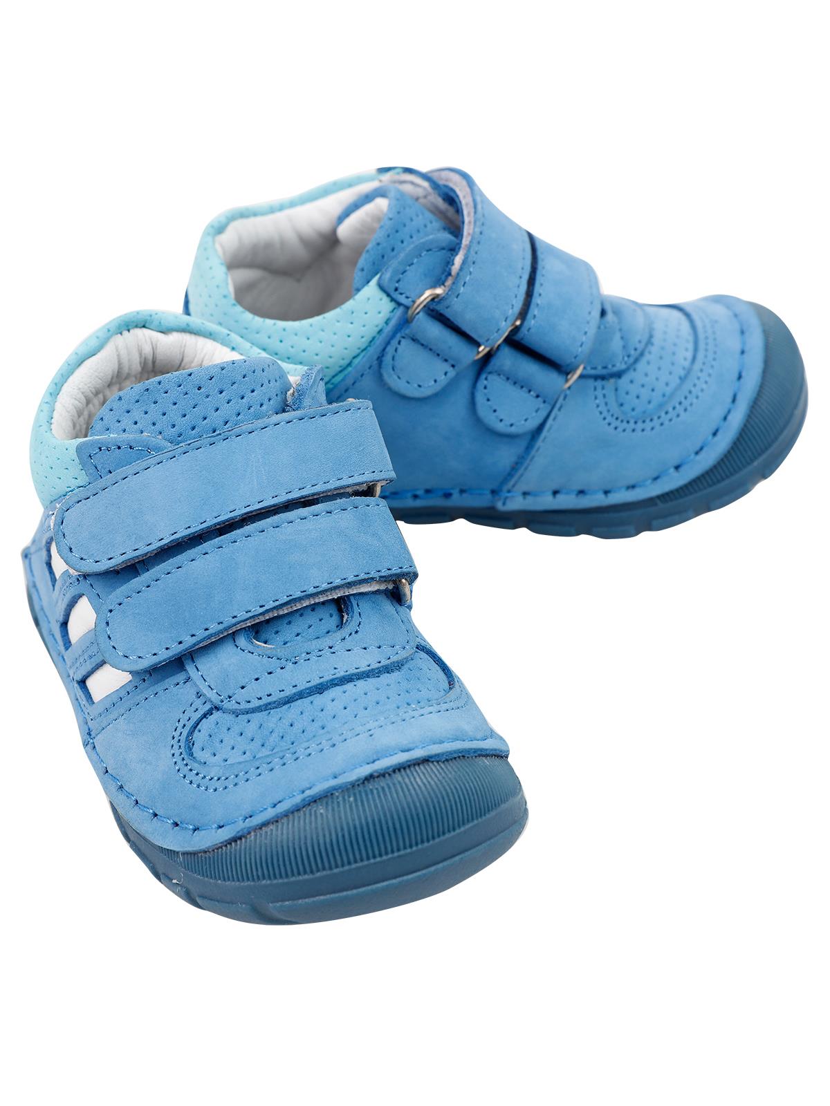 Civil Baby Erkek Bebek Deri İlkadım Ayakkabısı19-21 Numara Saks Mavisi