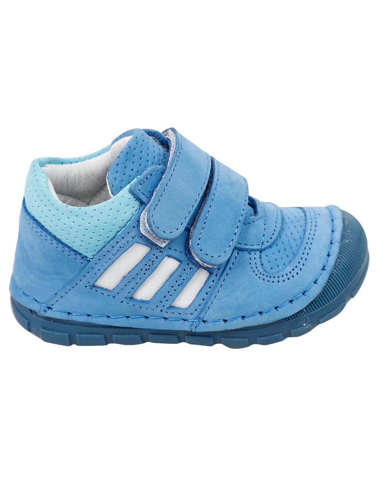 Civil Baby Erkek Bebek Deri İlkadım Ayakkabısı19-21 Numara Saks Mavisi