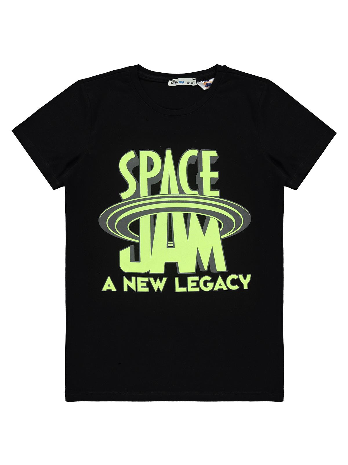 Space Jam Erkek Çocuk Tişört 10-13 Yaş Siyah