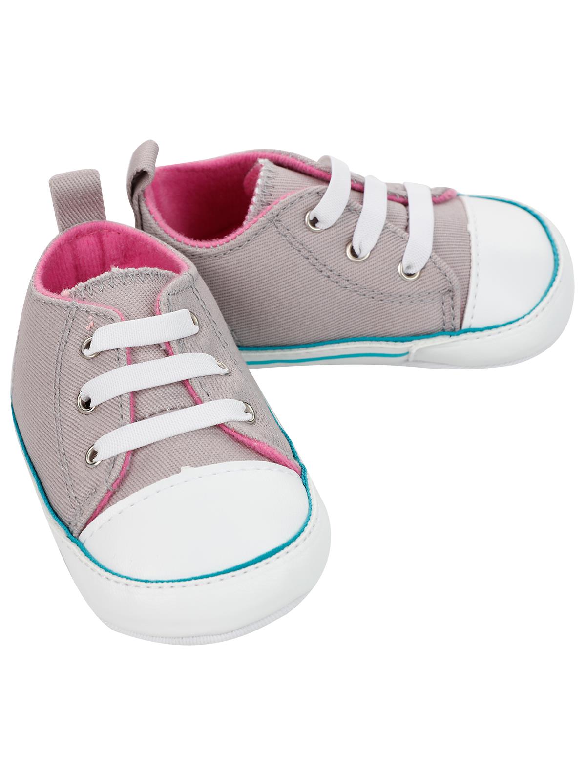 Civil Baby Kız Bebek Patik Ayakkabı 18-20 Numara Gri