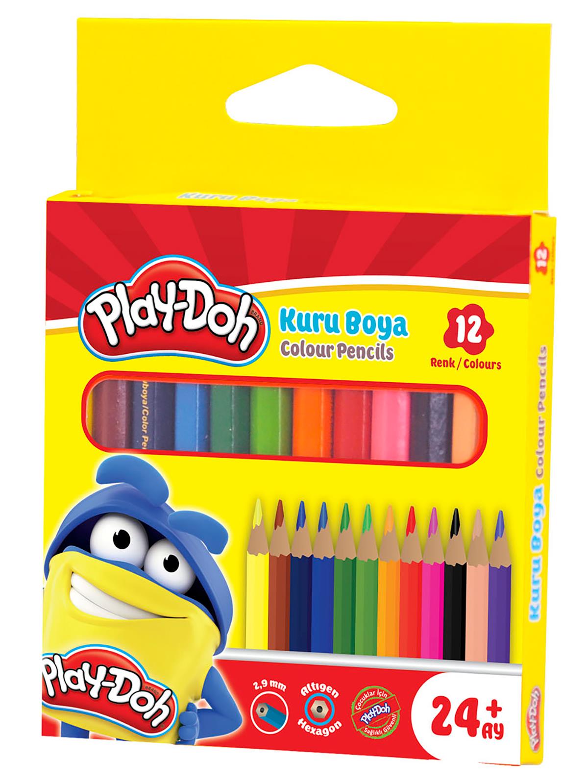 Play-Doh Kuruboya 12 Renk Yarım Boy
