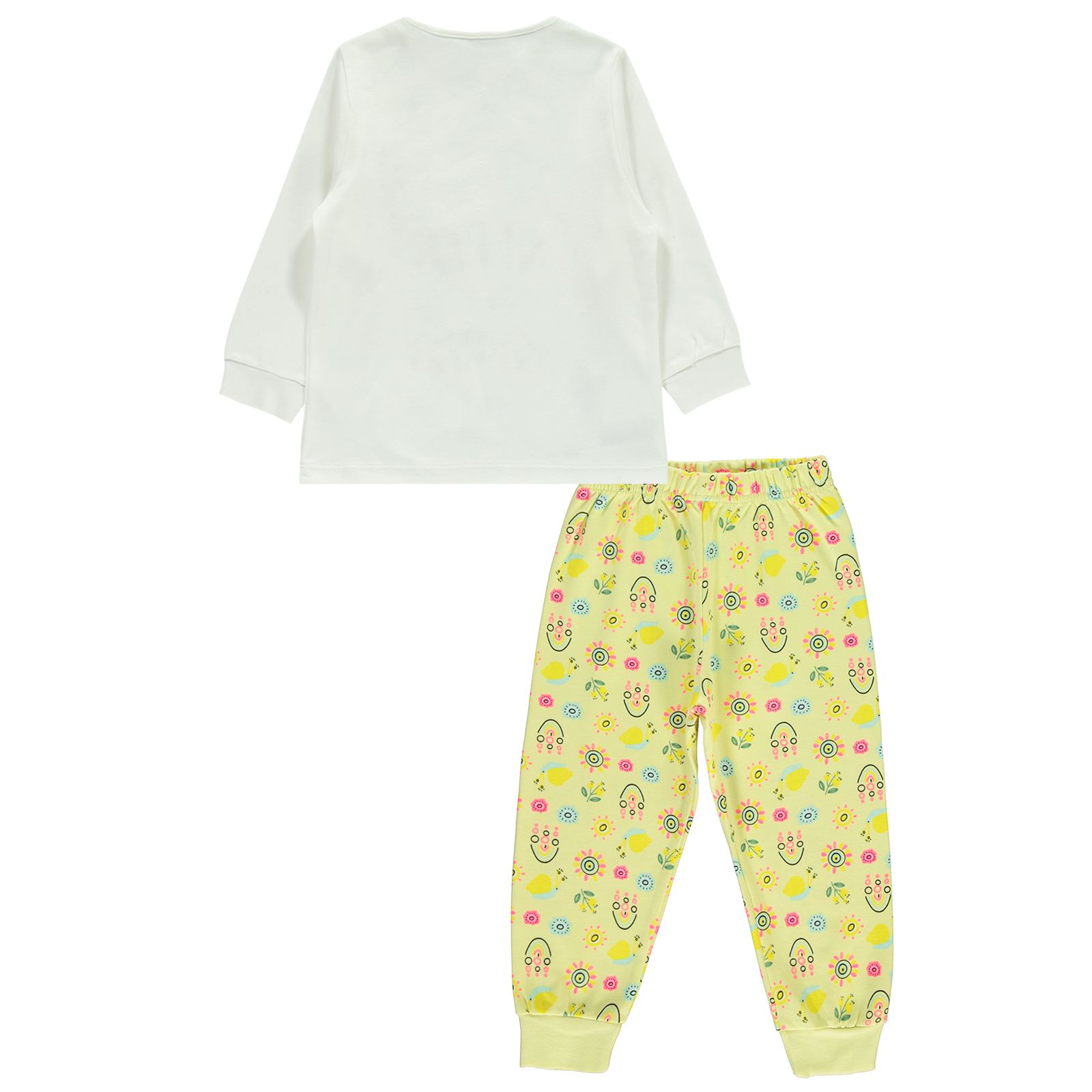 Civil Girls Kız Çocuk Pijama Takımı 2-5 Yaş Sarı