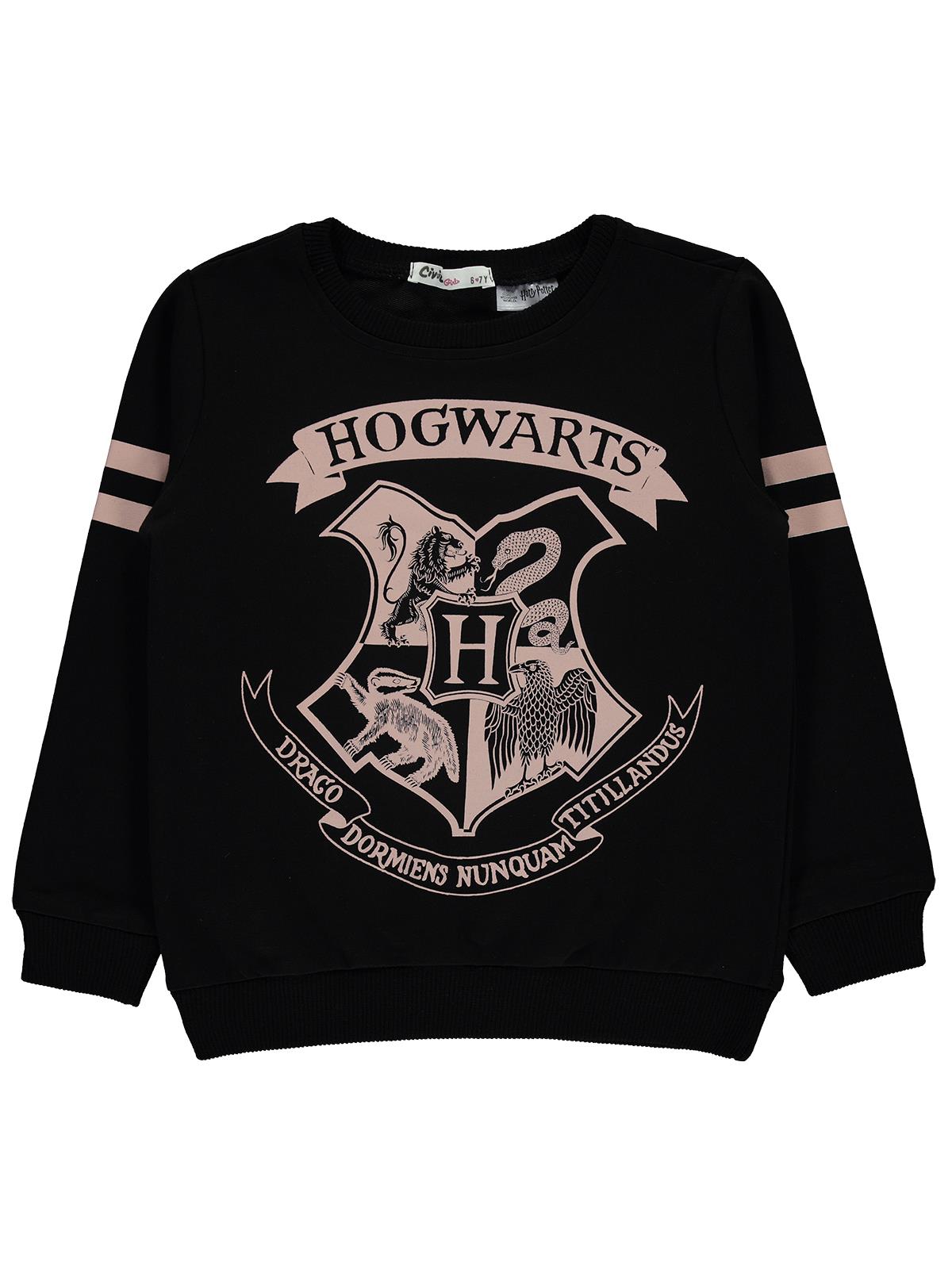 Harry Potter Kız Çocuk Sweatshirt 6-9 Yaş Siyah