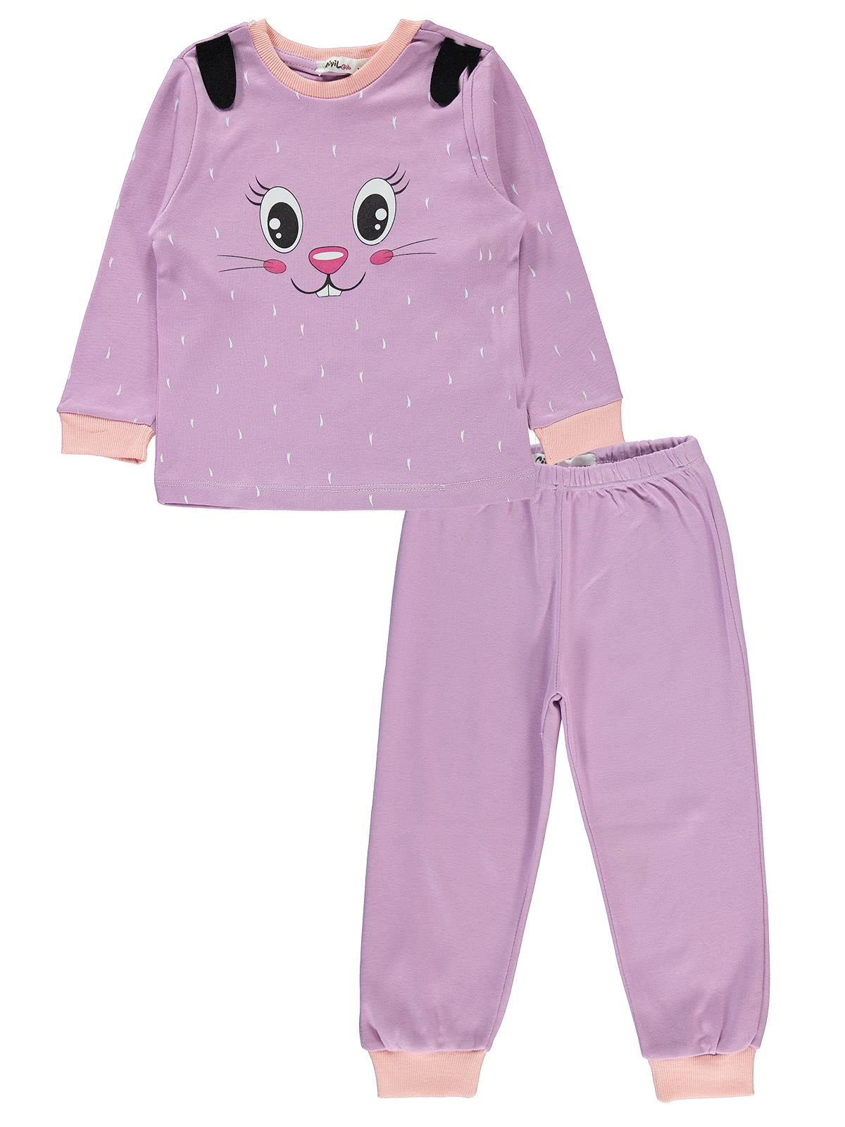 Civil Girls Kız Çocuk Pijama Takımı 1-4 Yaş Lila