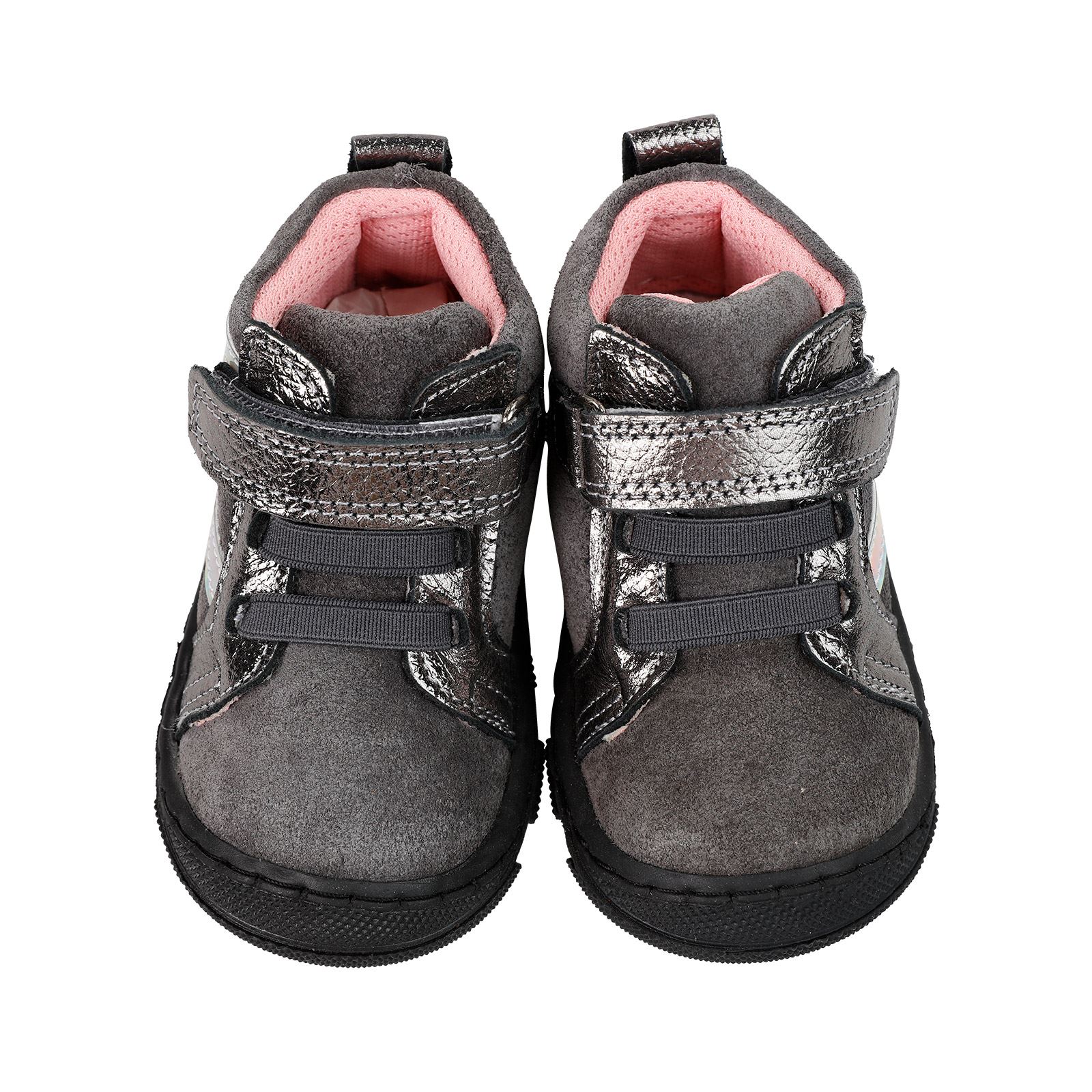 Civil Baby Erkek Bebek Deri İlkadım Ayakkabısı19-21 Numara Gri