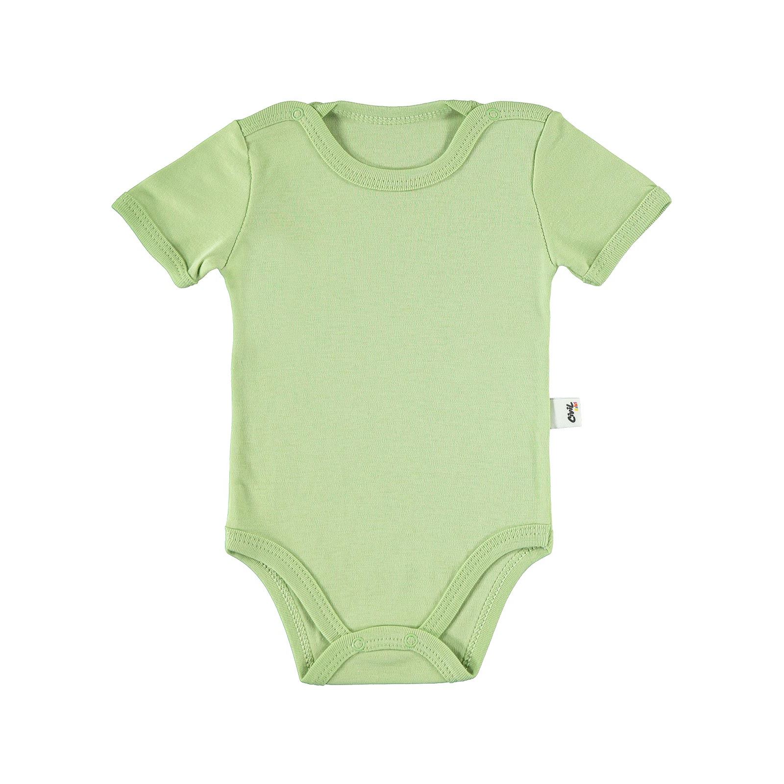 Civil Baby Erkek Bebek 2'li Çıtçıtlı Badi 0-12 Ay Yeşil