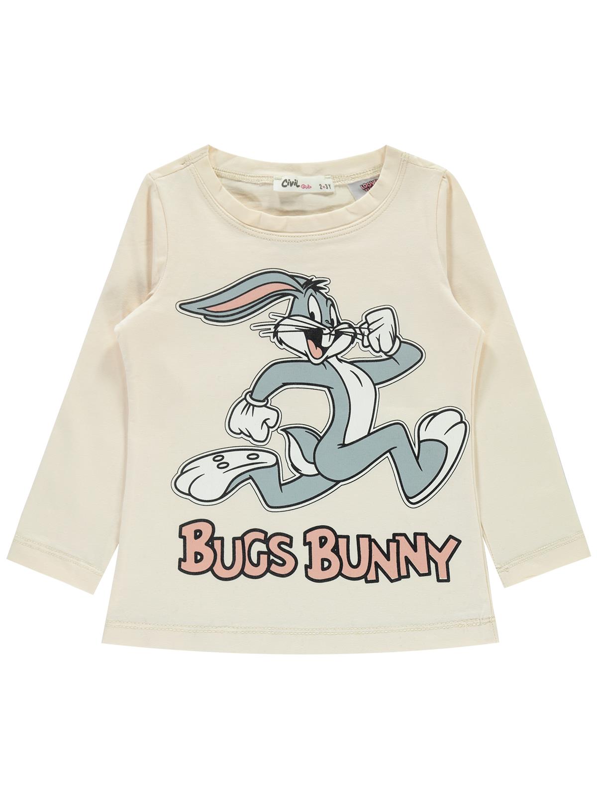 Bugs Bunny Kız Çocuk Sweatshirt 2-5 Yaş Bej