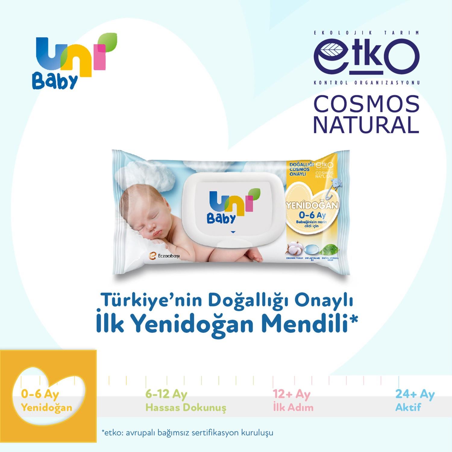 Uni Baby Yenidoğan Islak Mendil12+2'li 560 Yaprak
