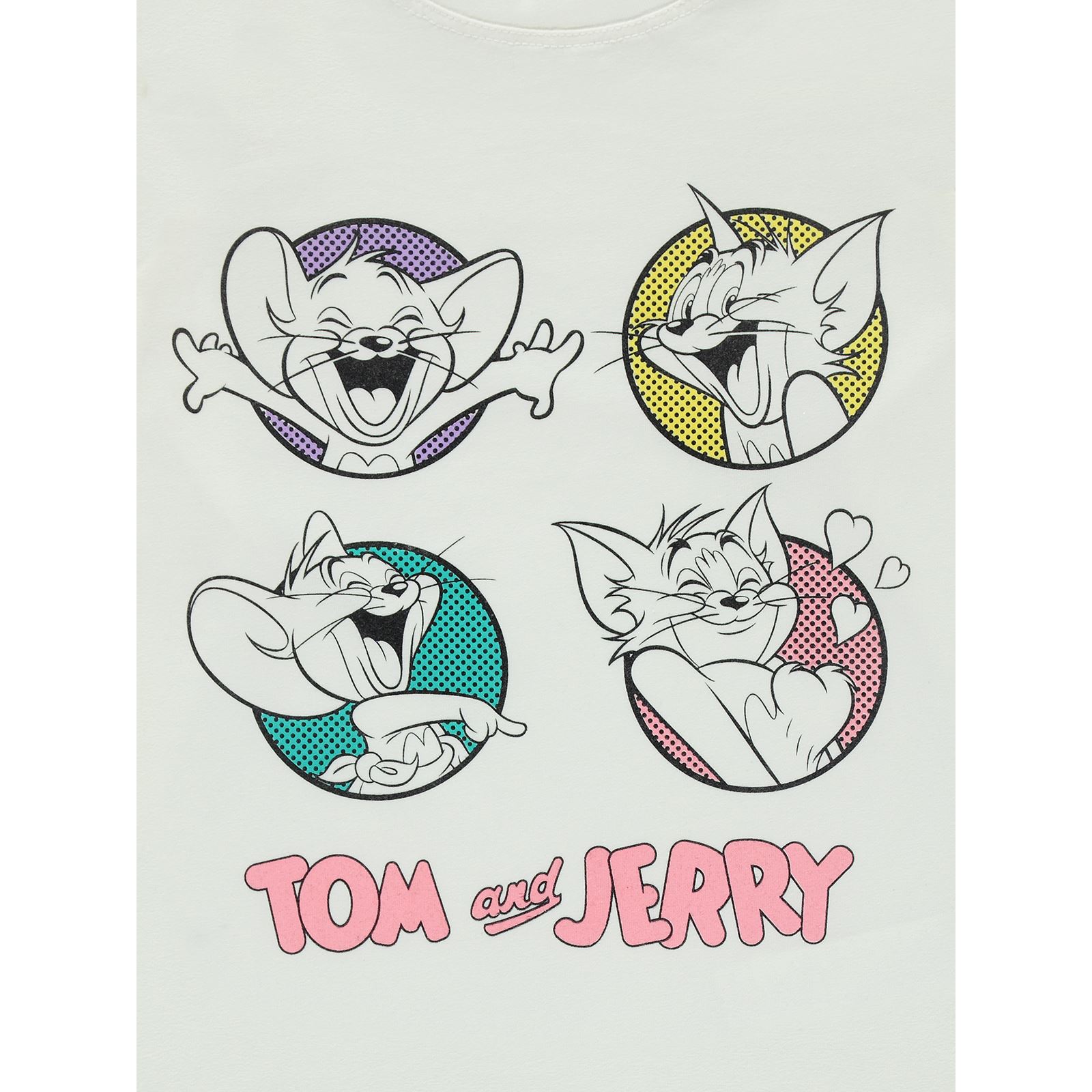 Tom And Jerry Kız Çocuk Sweatshirt 6-9 Yaş Ekru