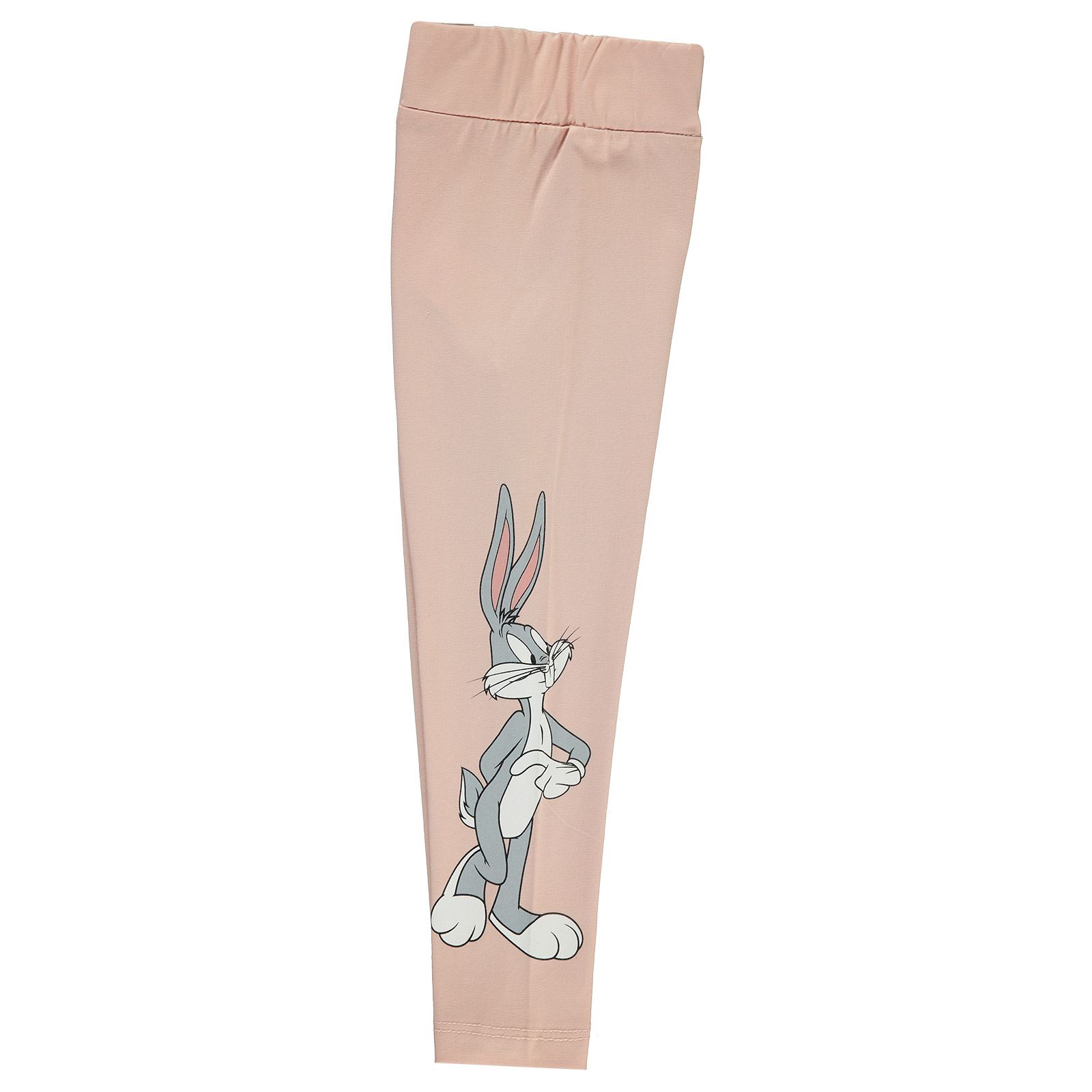 Bugs Bunny Kız Çocuk Uzun Tayt 2-5 Yaş Pudra