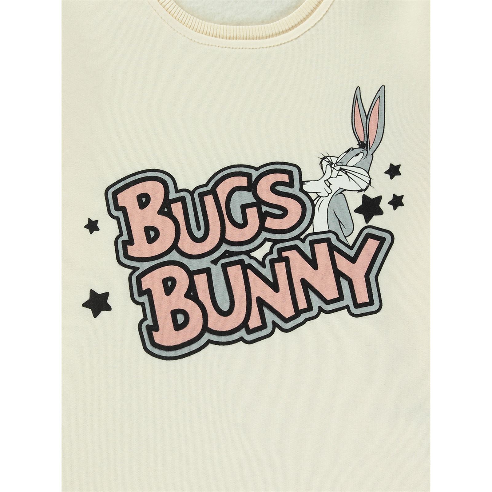 Bugs Bunny Kız Çocuk Sweatshirt 10-13 Yaş Bej