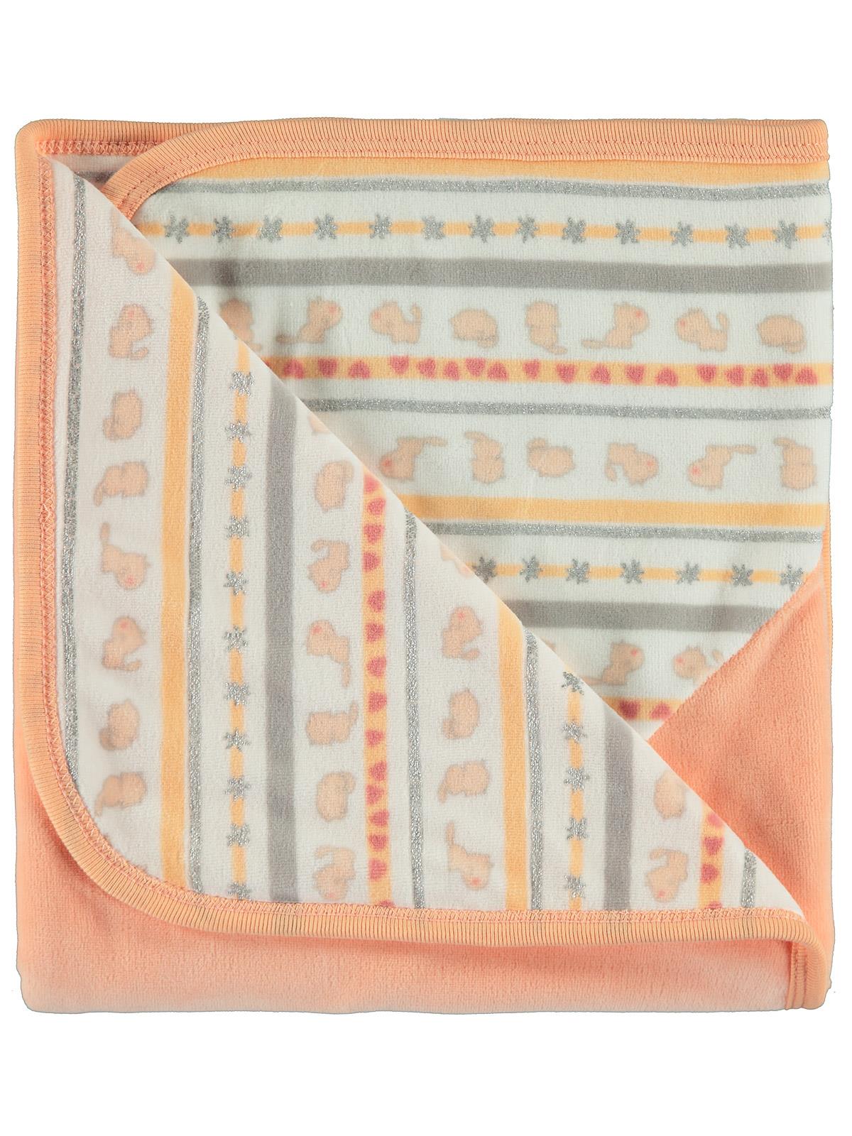 Civil Baby Kız Bebek Çift Kat Battaniye 80x90 cm Açık Somon