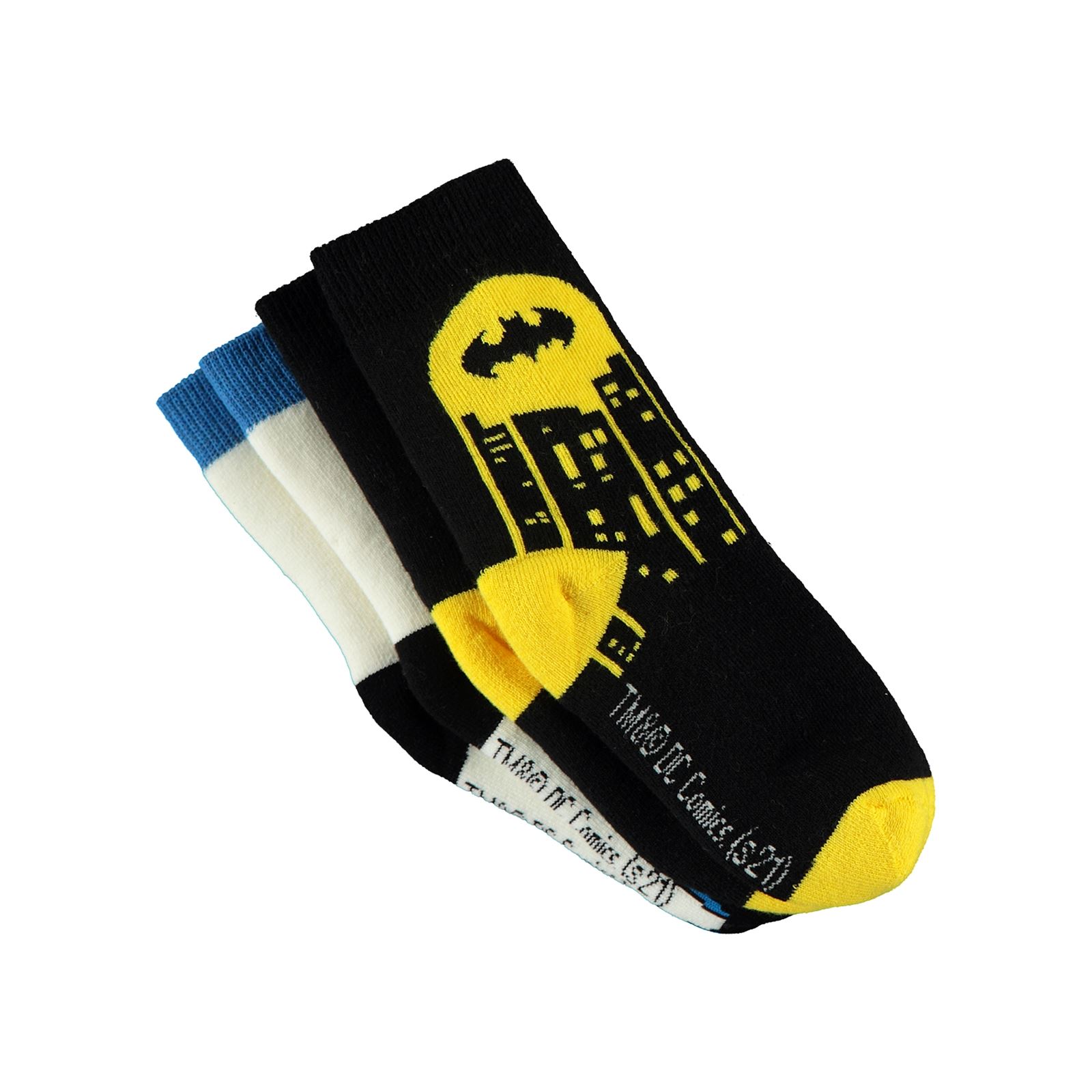 Batman Erkek Çocuk 2'li Havlu Çorap 3-11 Yaş Siyah