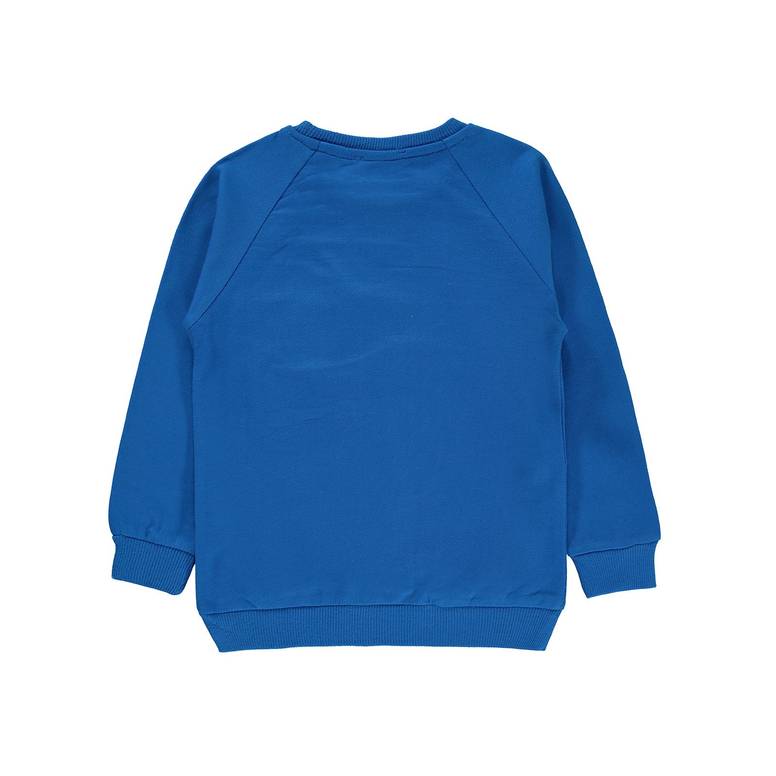 Civil Boys Erkek Çocuk Oyuncaklı Sweatshirt 2-5 Yaş Saks Mavisi