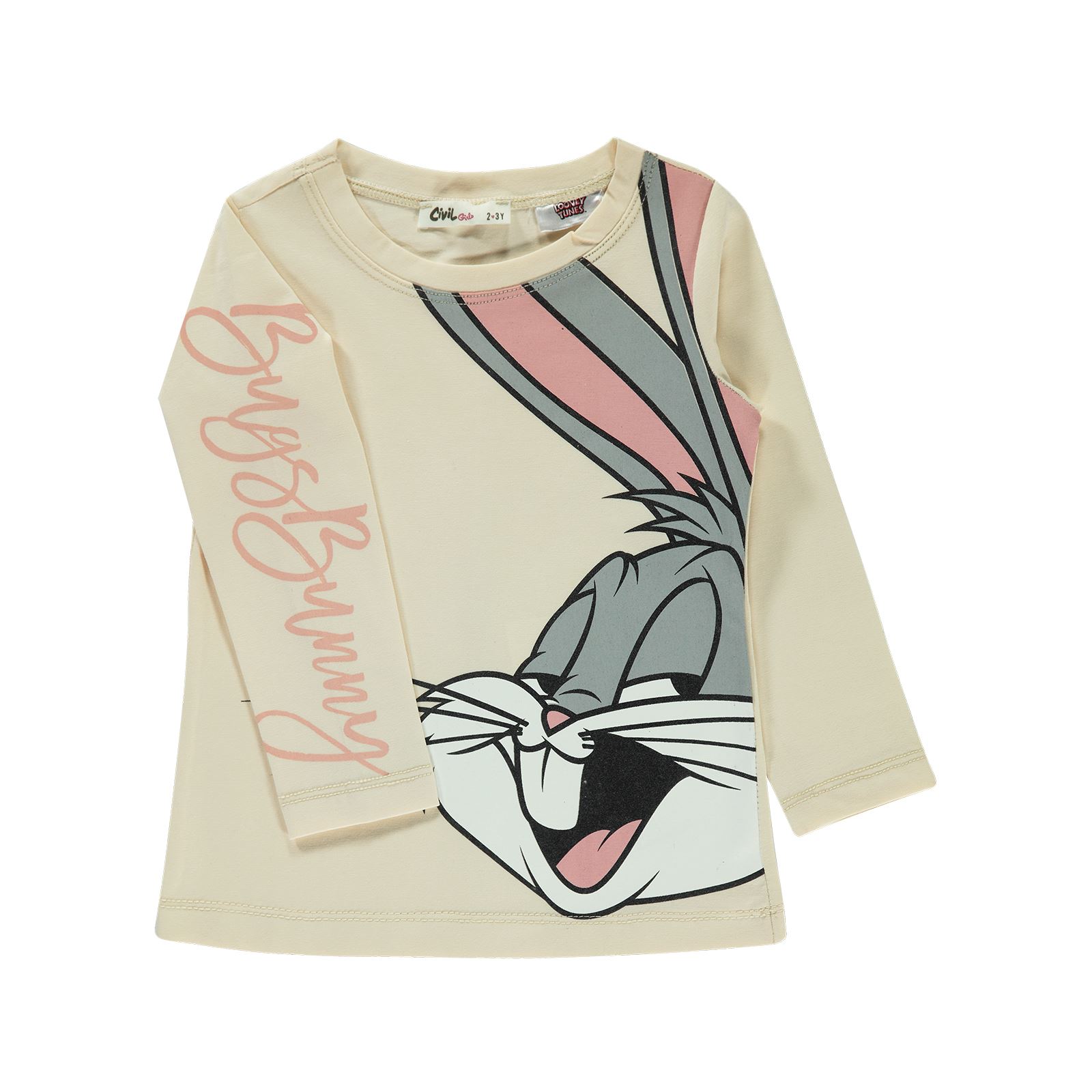 Bugs Bunny Kız Çocuk Taytlı Takım 2-5 Yaş Bej