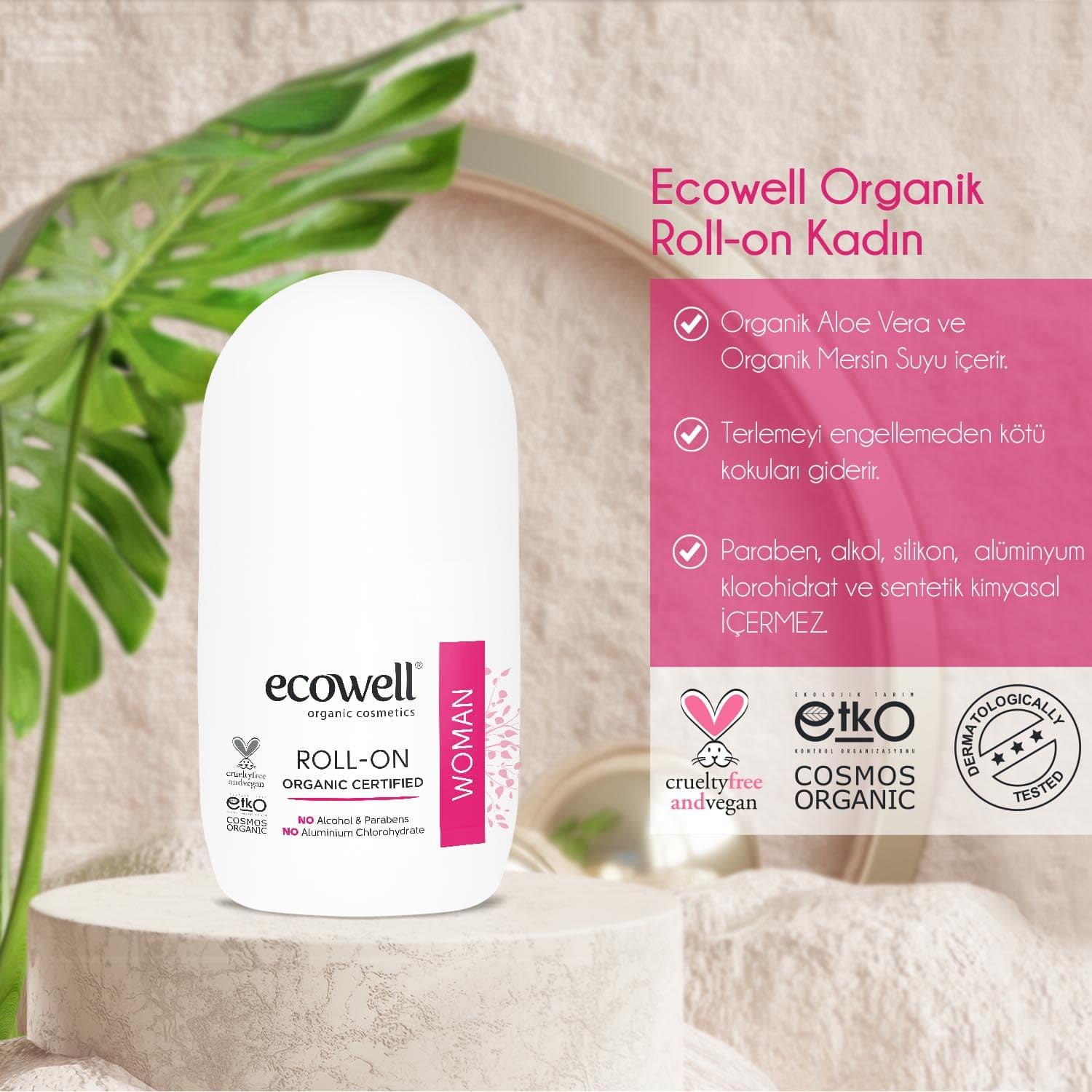 Ecowell Organik Roll-On Deodorant  - Kadın (75 Ml)
