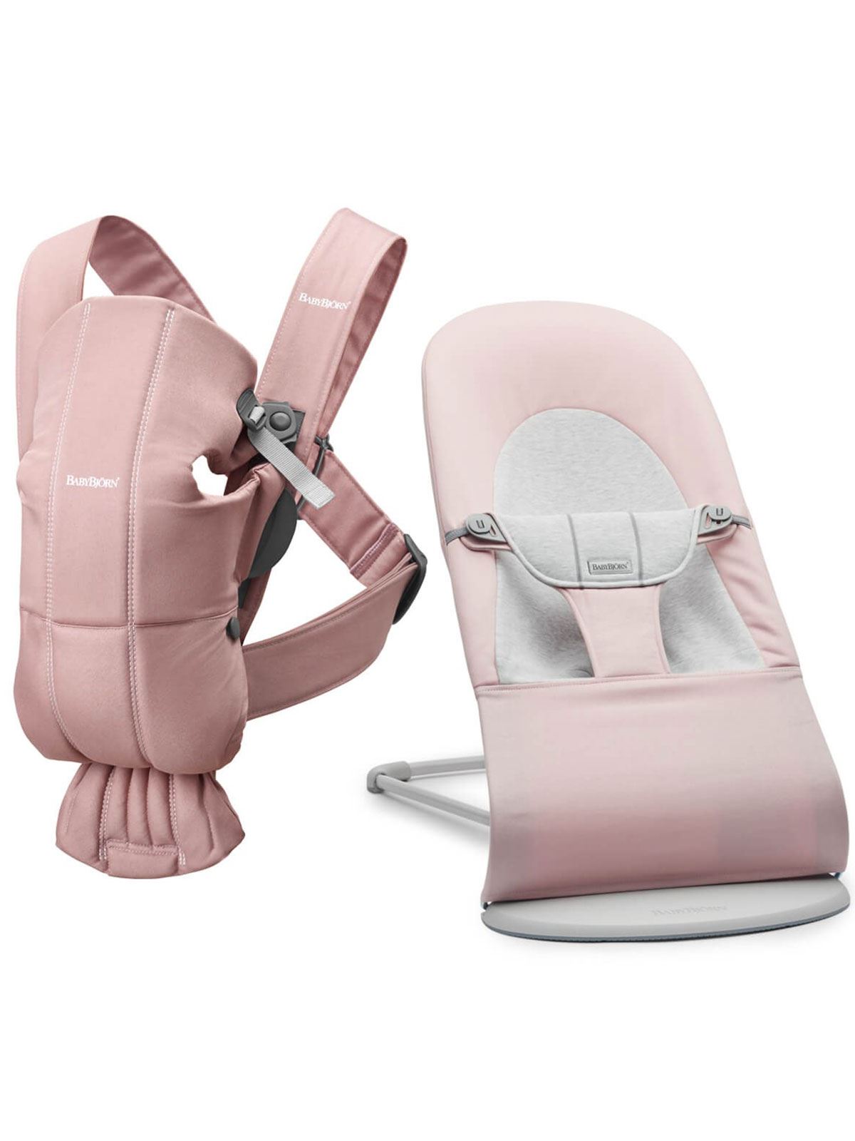 BabyBjörn Balance Soft Ana Kucağı & Kanguru Mini 3D Cotton Yenidoğan Seti / Light Pink Pembe