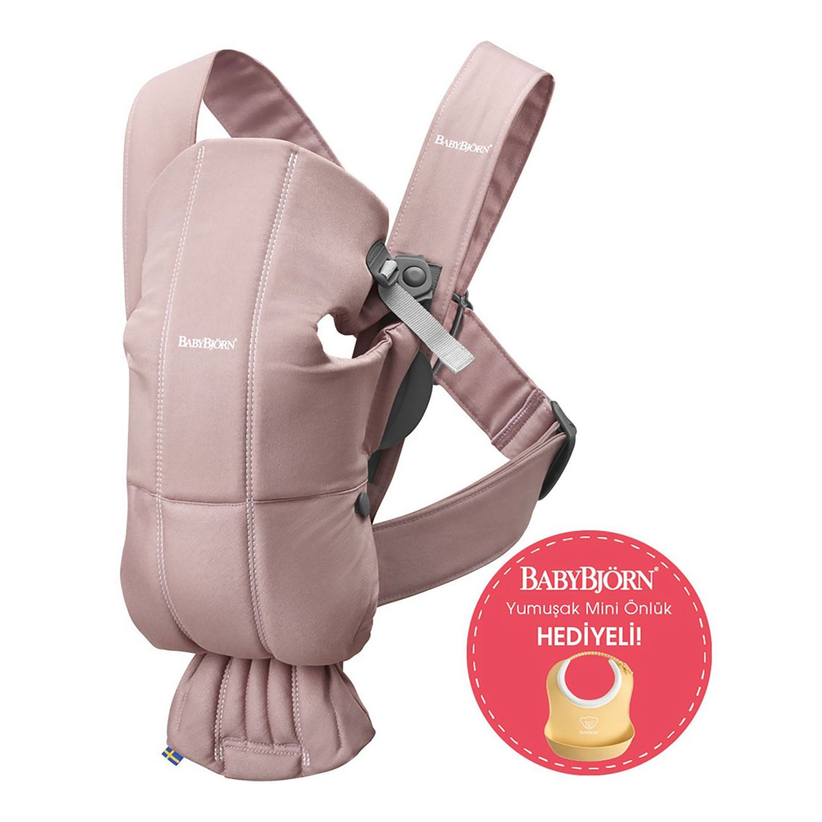 BabyBjörn Balance Soft Ana Kucağı & Kanguru Mini 3D Cotton Yenidoğan Seti / Light Pink Pembe