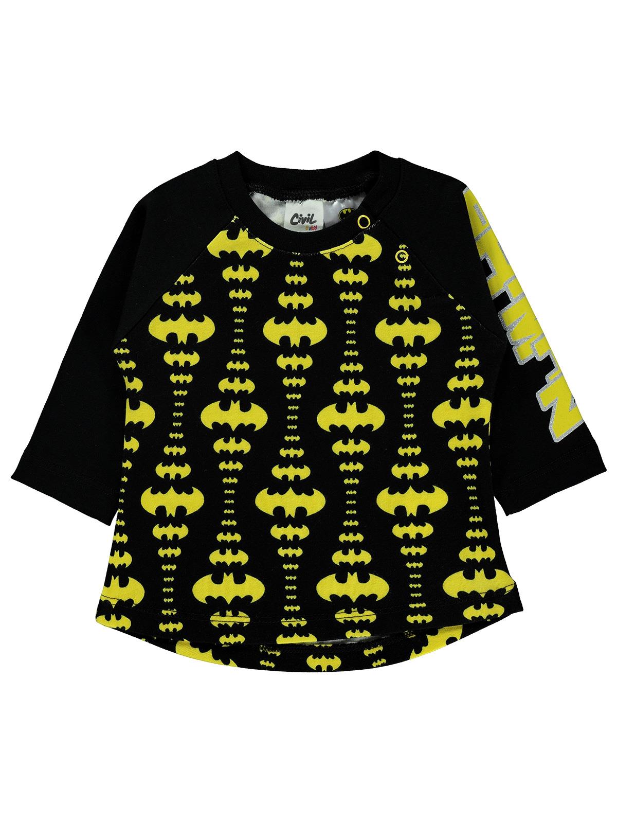 Batman Erkek Bebek Sweatshirt 3-18 Ay Siyah
