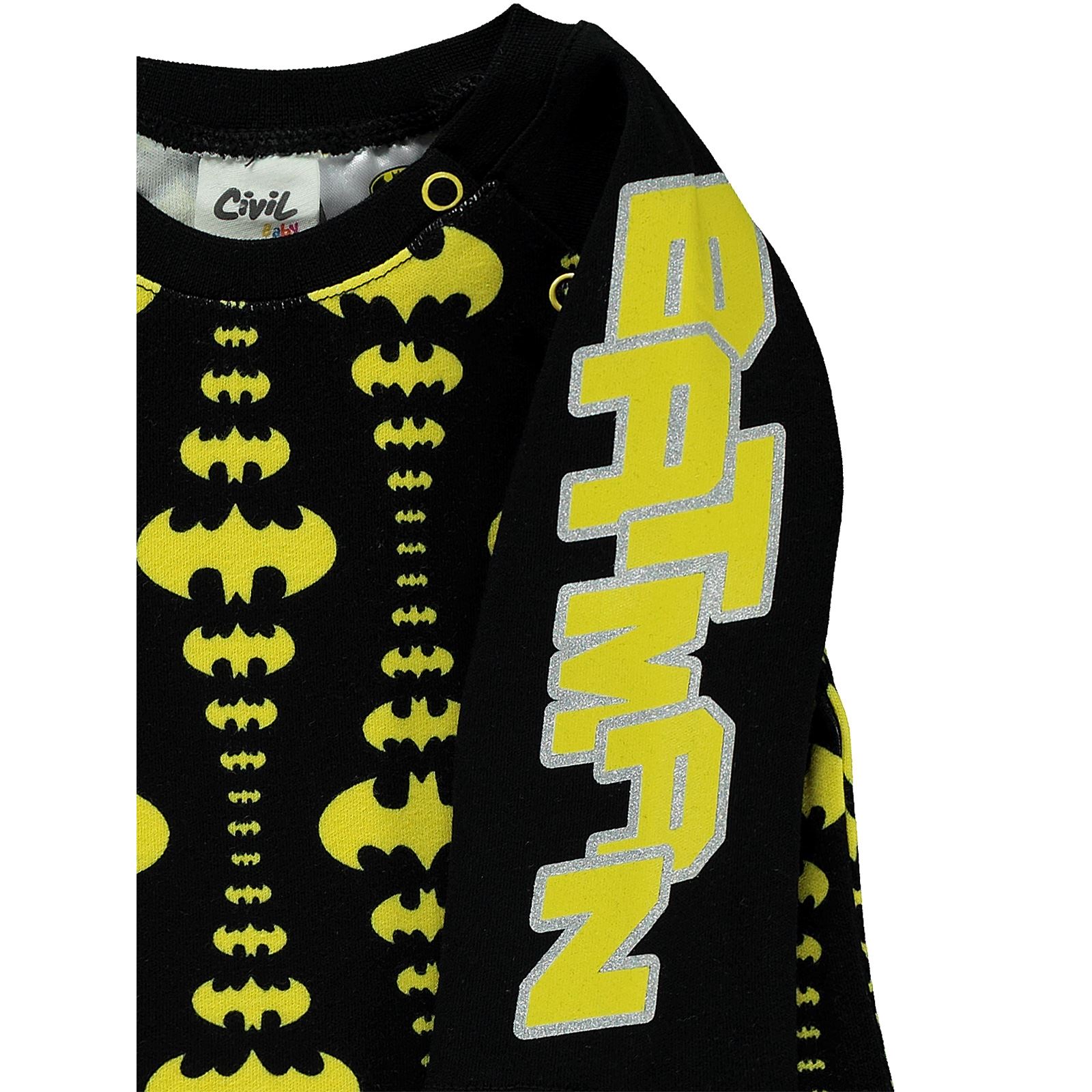 Batman Erkek Bebek Sweatshirt 3-18 Ay Siyah
