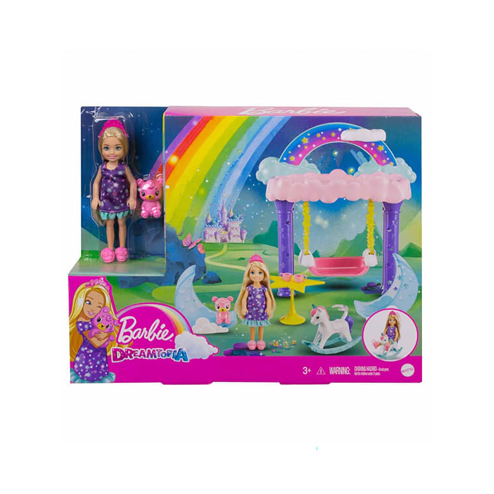 Barbie Dreamtopia Chelsea ve Eğlenceli Dünyası Oyun Seti GTF48 - Pijama Partisi