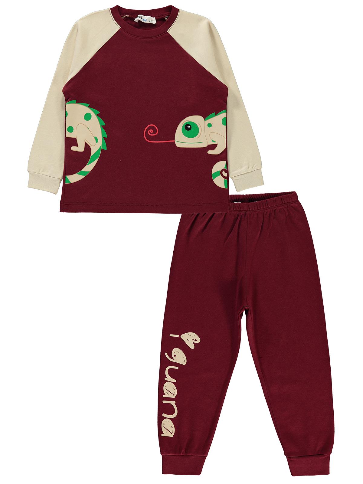 Civil Boys Erkek Çocuk Pijama Takımı 2-5 Yaş Bordo