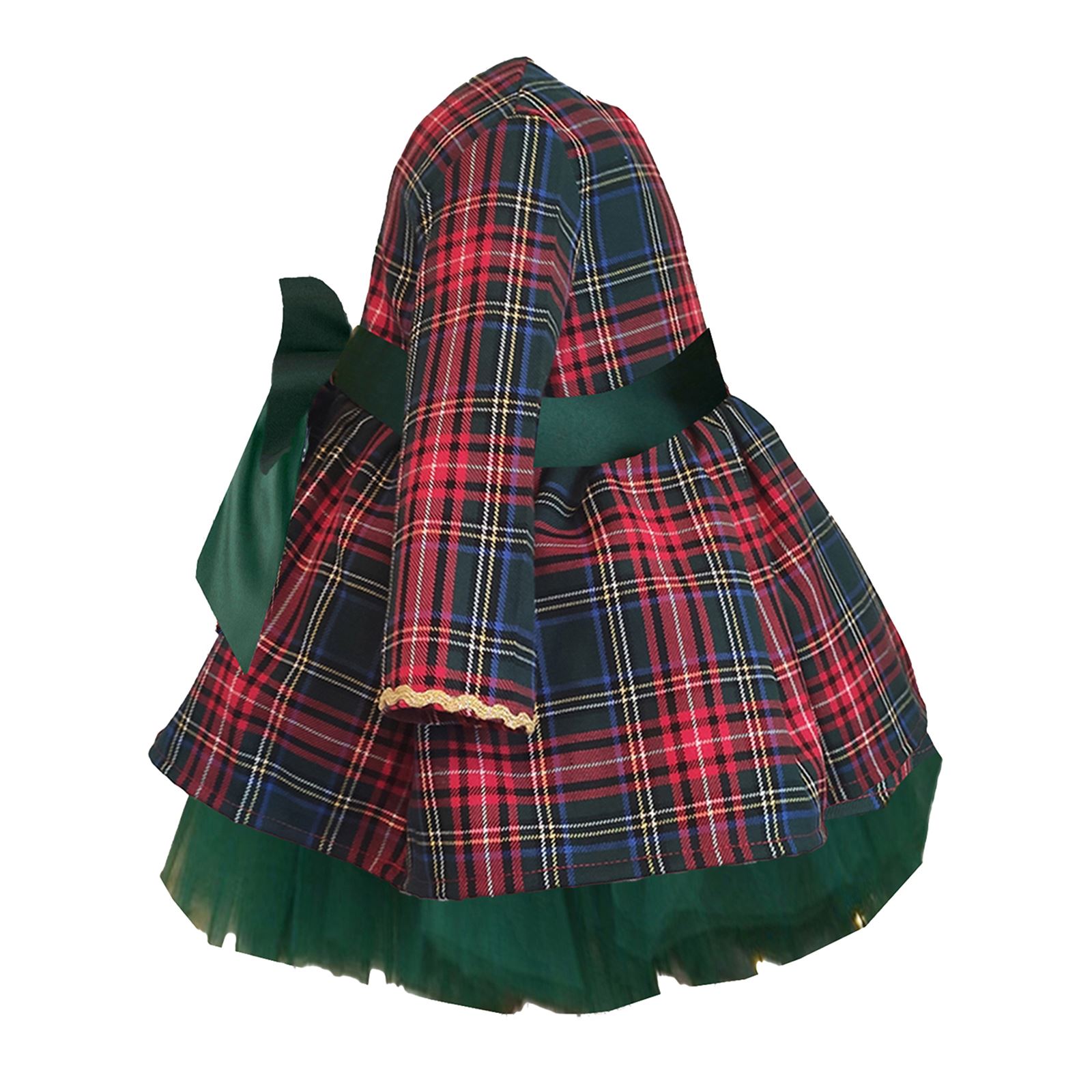 Shecco Babba Kız Çocuk Tütü Elbise Taç Takım Kırmızı Fiyonk 1-5 Yaş Yeşil