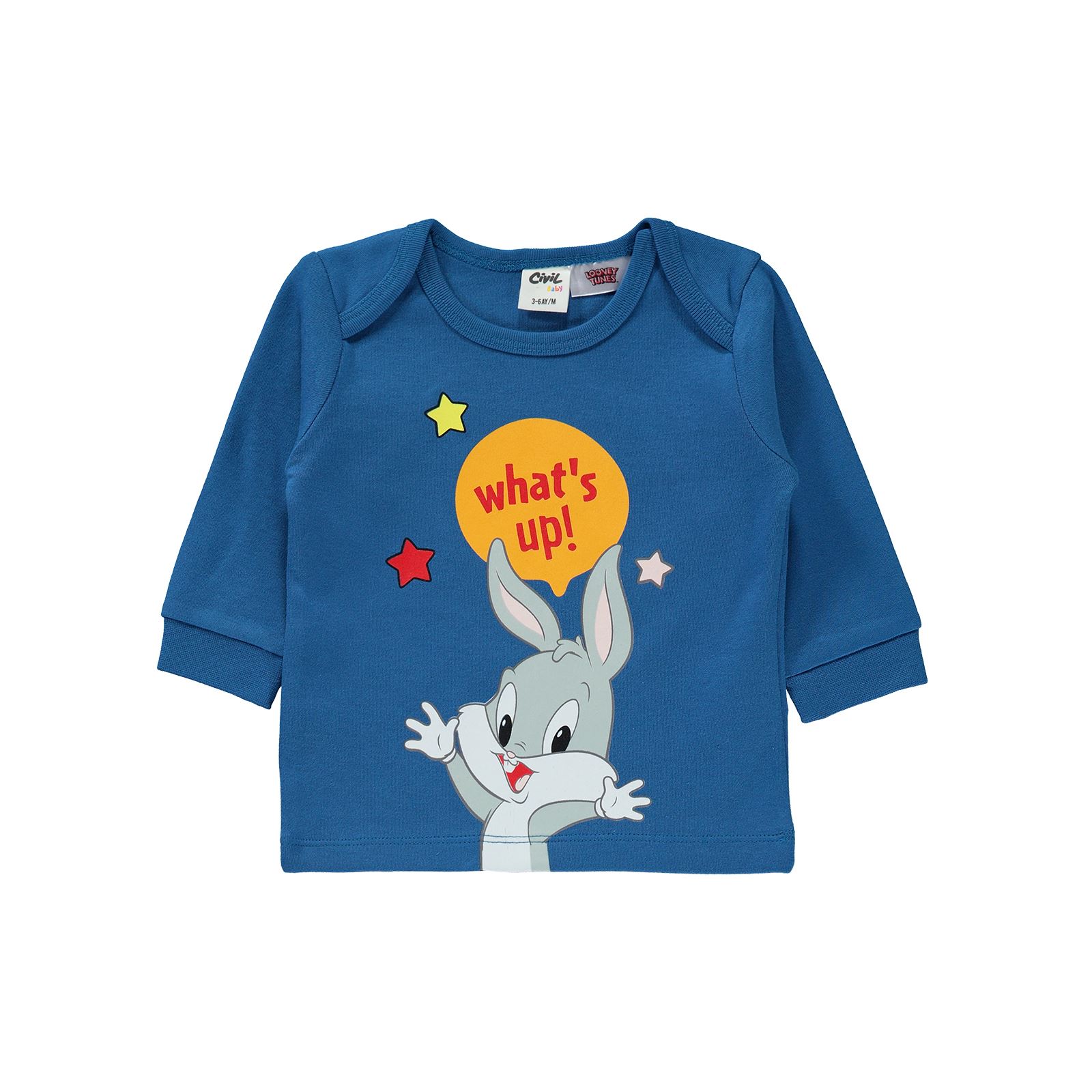 Bugs Bunny Erkek Bebek Takım 3-6 Ay Mavi