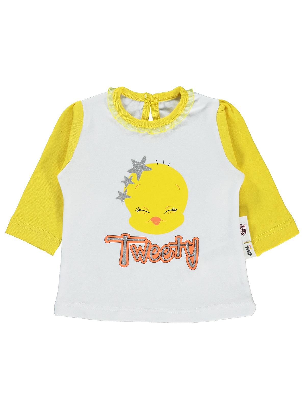 Tweety Kız Bebek Sweatshirt 3-18 Ay Sarı