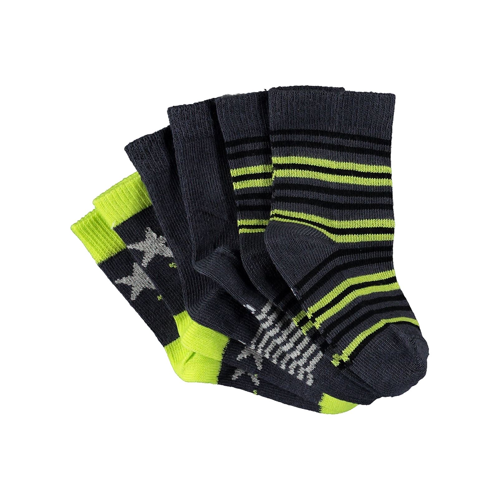 Civil Baby Erkek Bebek 3'lü Çorap Set 0-12 Ay Füme