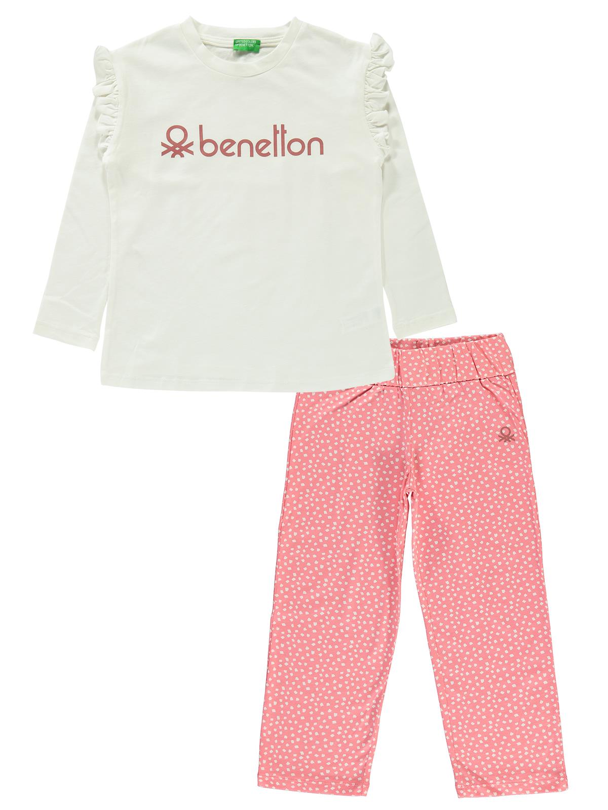 Benetton Kız Çocuk Pijama Takımı 4-13 Yaş Pembe