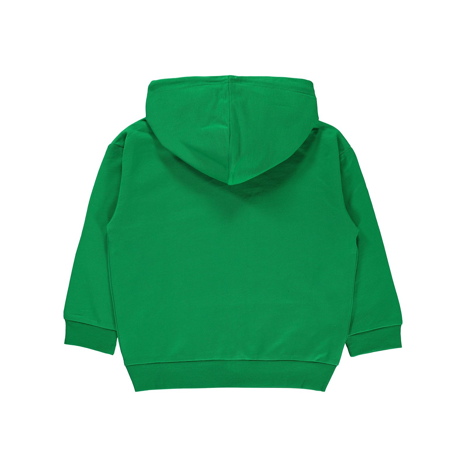 Benetton Kız Çocuk Kapüşonlu Hırka 4-13 Yaş Yeşil