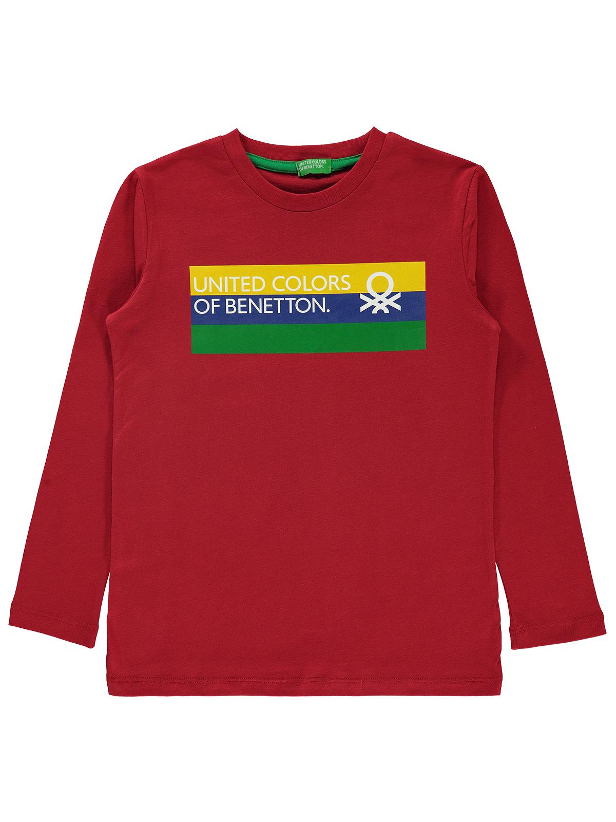 Benetton Erkek Çocuk Sweatshirt 6-13 Yaş Kırmızı
