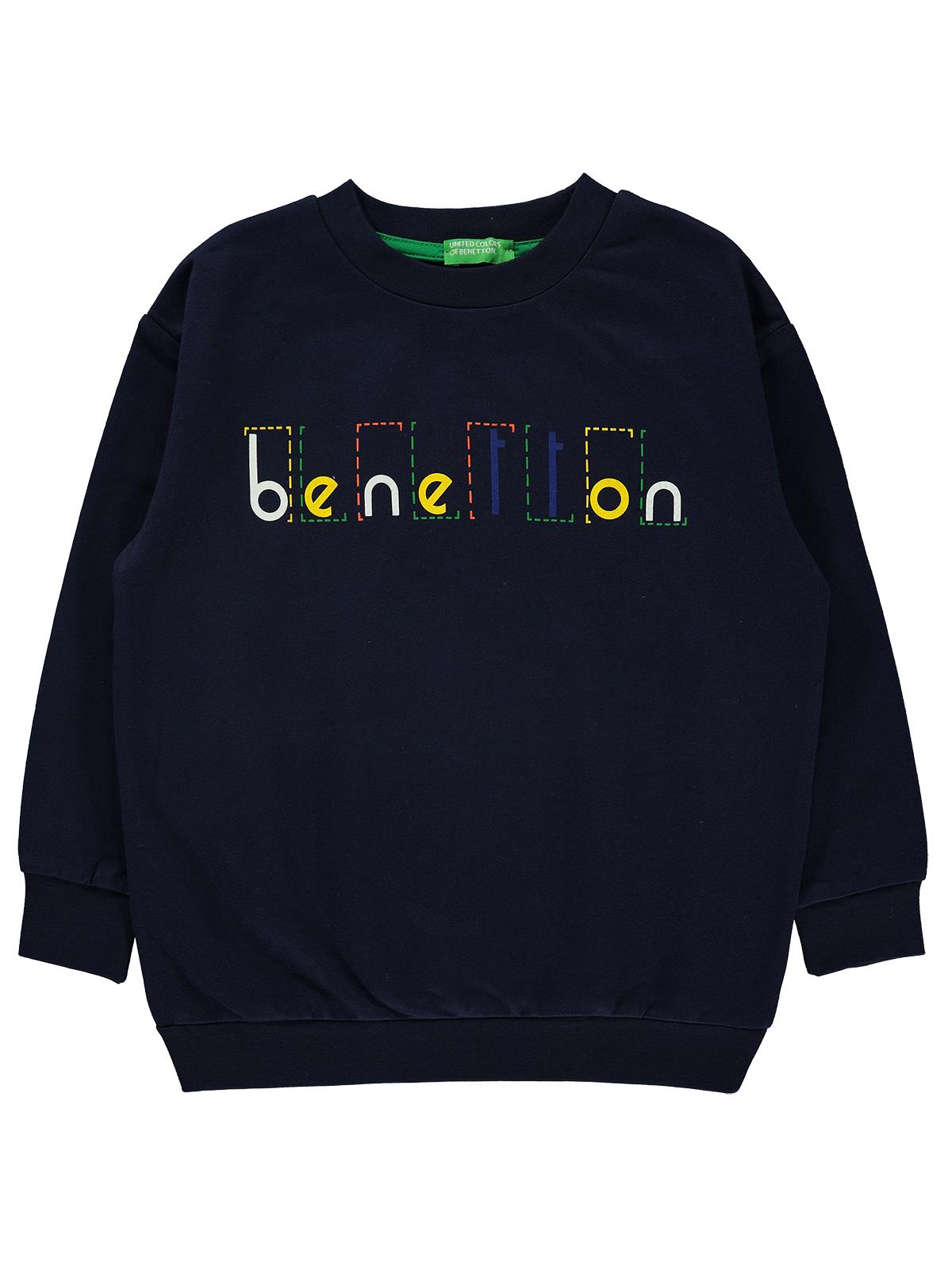 Benetton Erkek Çocuk Sweatshirt 4-13 Yaş Lacivert