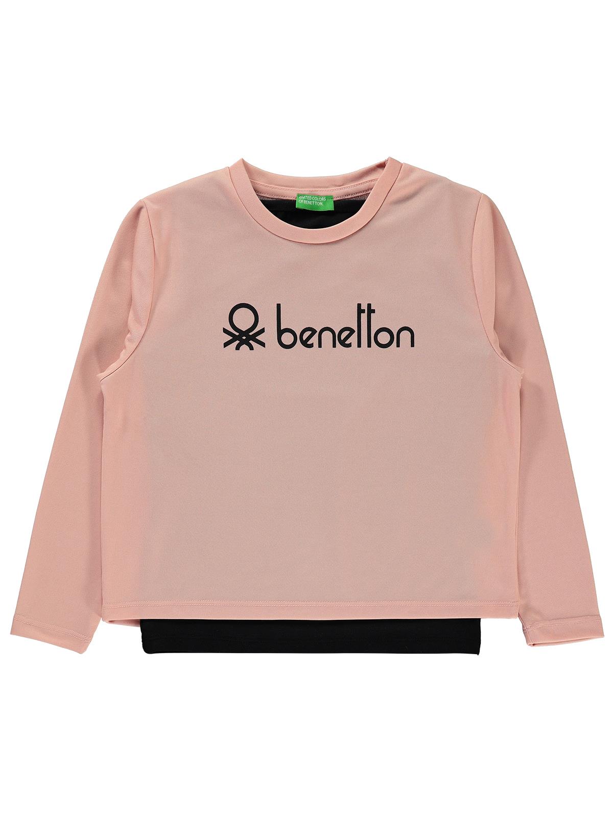Benetton Kız Çocuk Sweatshirt 8-11 Yaş Gül Kurusu