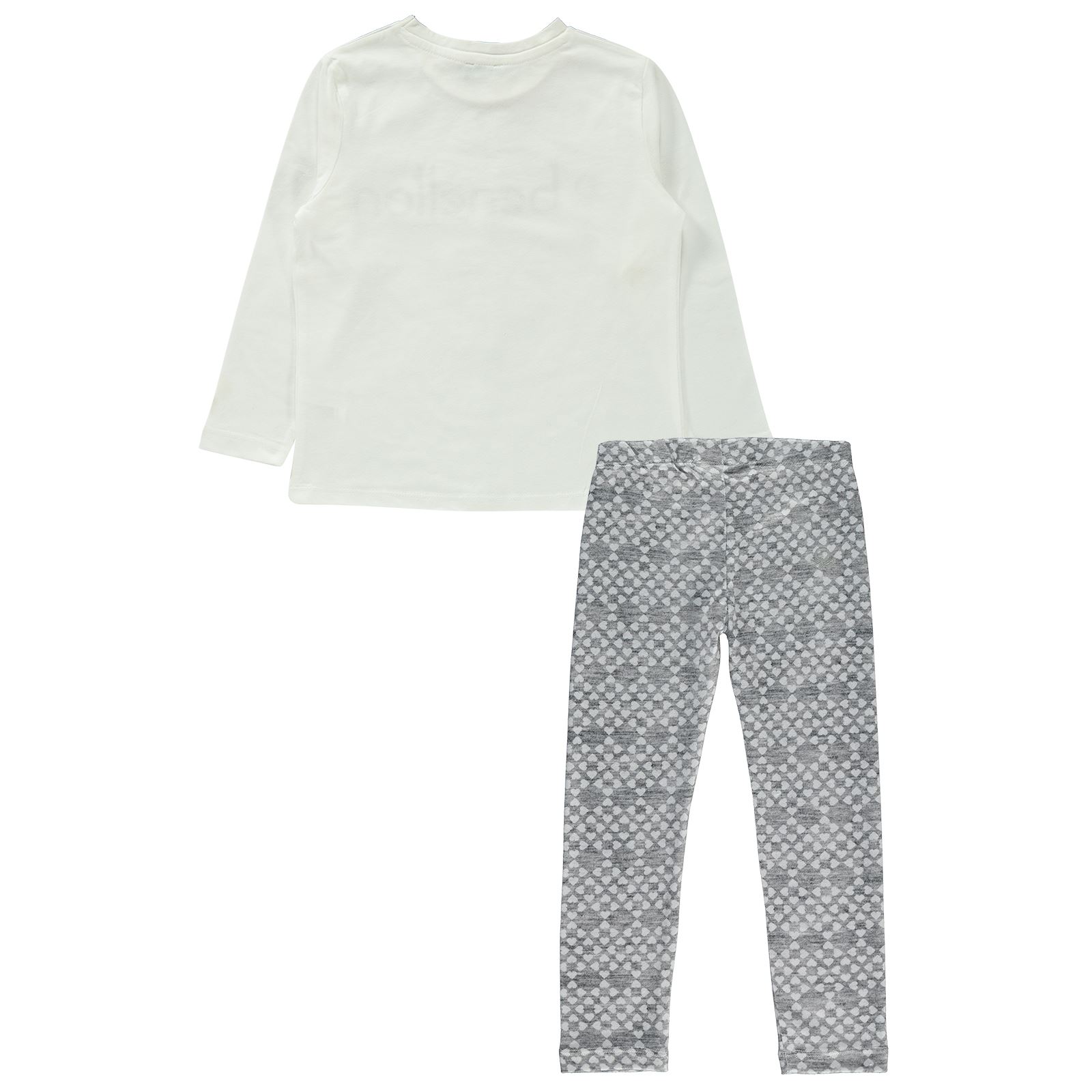 Benetton Kız Çocuk Pijama Takımı 4-13 Yaş Beyaz