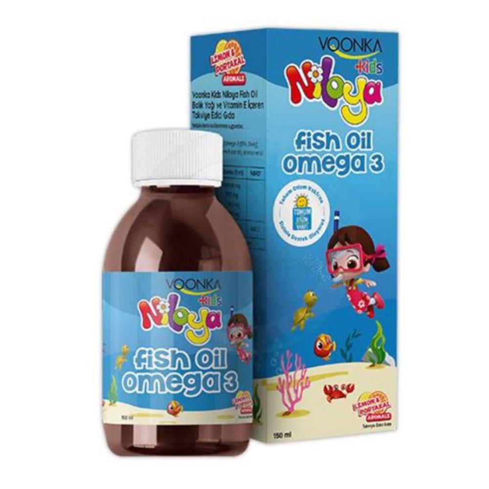 Voonka Kids Niloya Omega 3 Balık Yağı ve Vitamin E İçeren Takviye Edici Gıda 150 ml