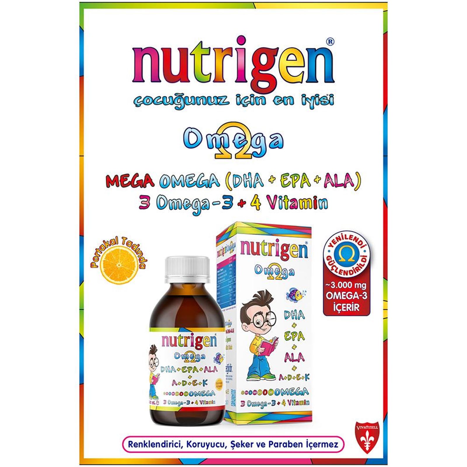 Nutrigen Omega Çilek Aromalı Balık Yağı Şurubu 200ml