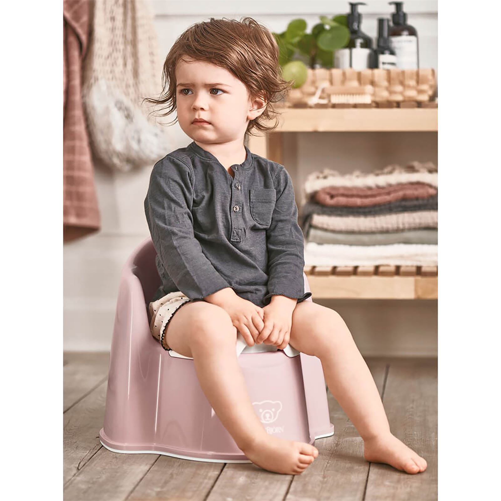 BabyBjörn Eğitici Koltuk Oturak & Safe Step Banyo Basamağı / Powder Pink Pembe