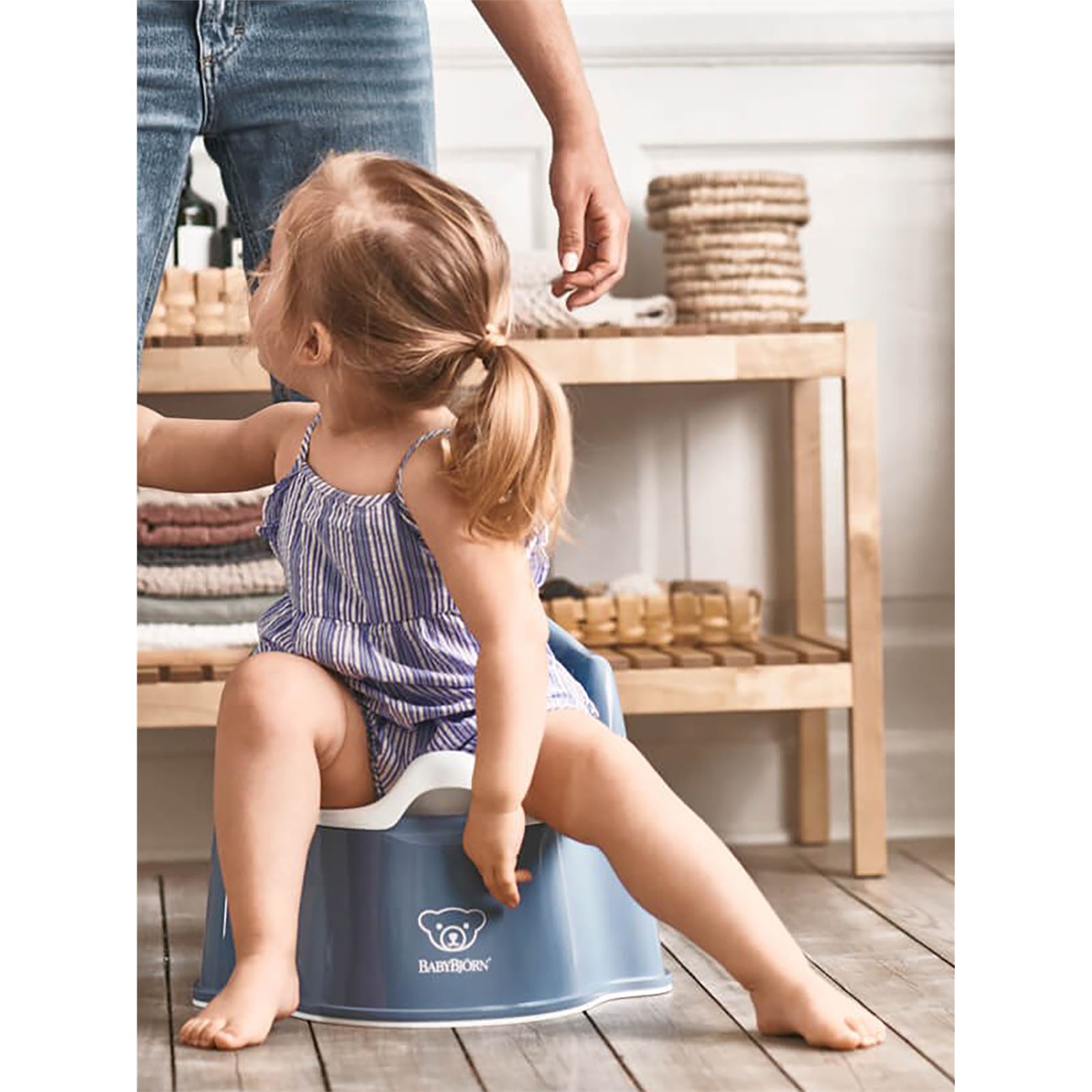 BabyBjörn Eğitici Koltuk Oturak & Safe Step Banyo Basamağı / Deep Blue