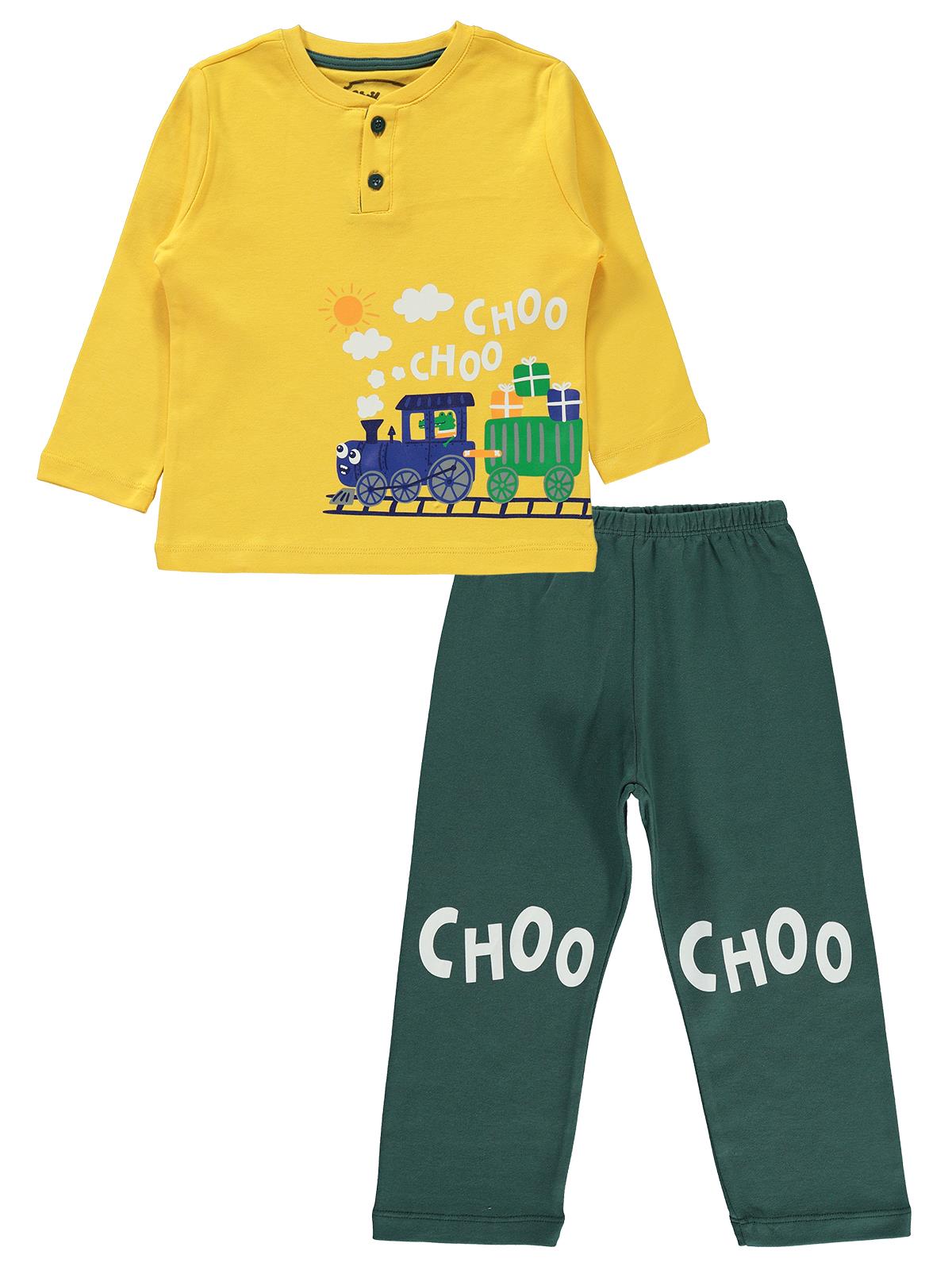 Civil Boys Erkek Çocuk Pijama Takımı 2-5 Yaş Hardal