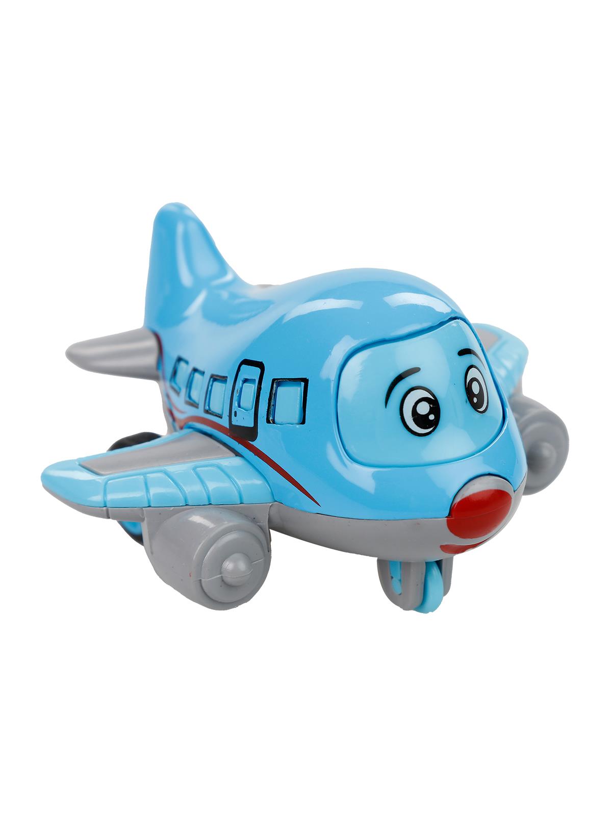 Canem Metal Çek-Bırak Sevimli Uçak Mavi